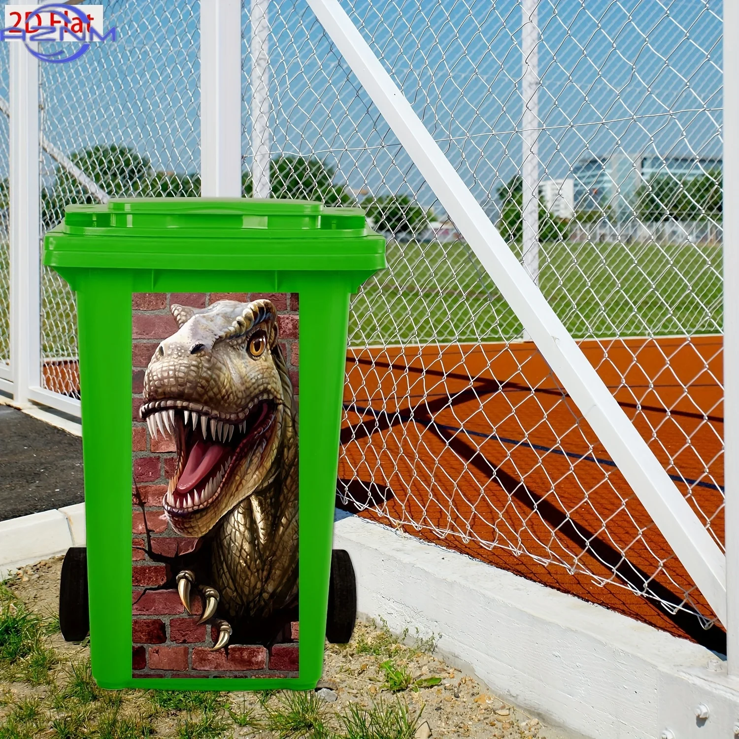 Dragon Theme Trash Can Sticker, PVC Self-adhesive High Quality Sticker, Moisture-proof, Suitable for Creative Decoration of Ga