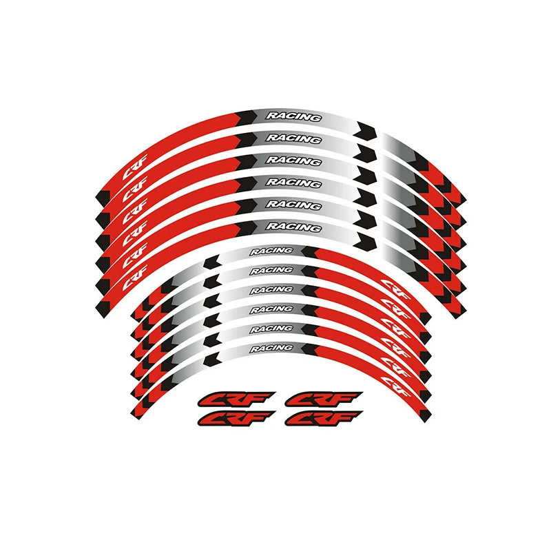 

For HONDA CRF450X CRF 450X 2005- 2019 2020 2021 21"18" Rim Motorcycle Accessories Wheels Stickers Decals Reflective Stripe Set