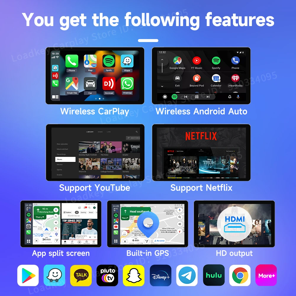 Carlinkit HDMI Carplay Ai Box Android 13 QCM 6225 Draadloze Carplay Android Auto WIFI 4G Auto Box Mini voor Netflix Iptv Play Store