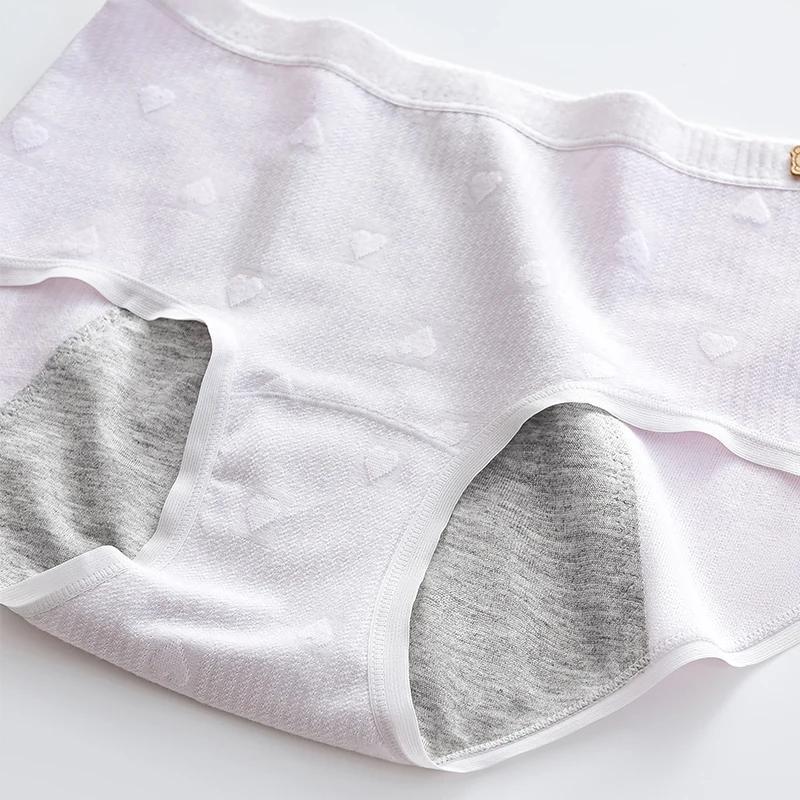 ملخصات سراويل النساء تنفس مانعة للتسرب سلس البول الثلاثي سراويل مجموعة حزمة المرأة سراويل داخلية قطنية فترة الملابس الداخلية سيدة #6