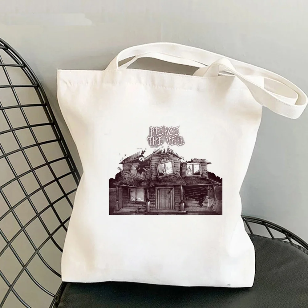 Pierce the Veil tote bag totebag shopping y2k sac cabas reusable woman