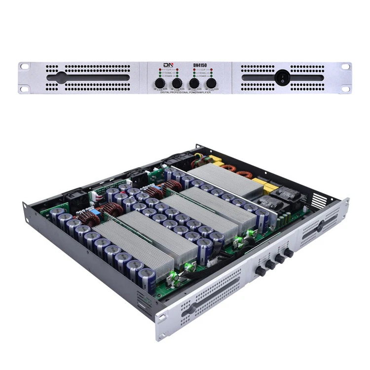 High quality 4ch 4 four channel 1500w 1u class d audio outdoor music power professional amplifier