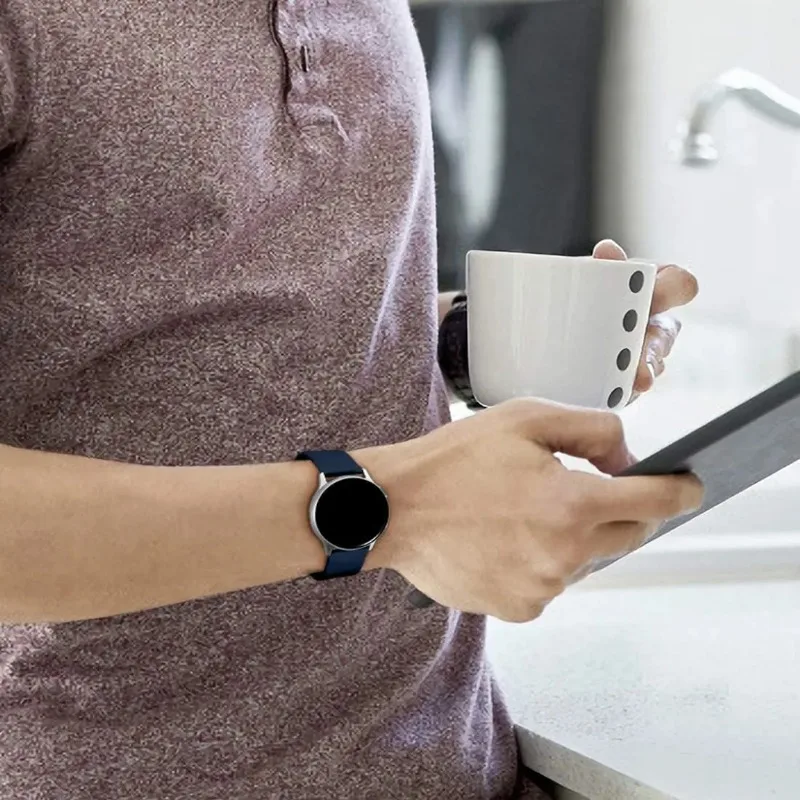 20mm 22mm シリコンストラップ Samsung Galaxy Watch 7/6/5/4 Huawei watch 5 GT6-5-4-3 46MM/Amazfit Bip 6 快適なバンド Active 2用