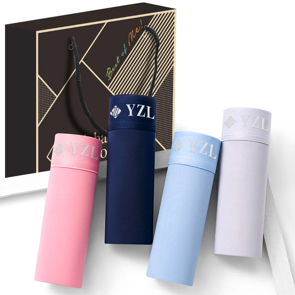 Men's Underwear ice Silk Flat Corner Shorts pants Summer Thin Antibacterial Modal Large Boys' Seamless Top Quality with Gift Box