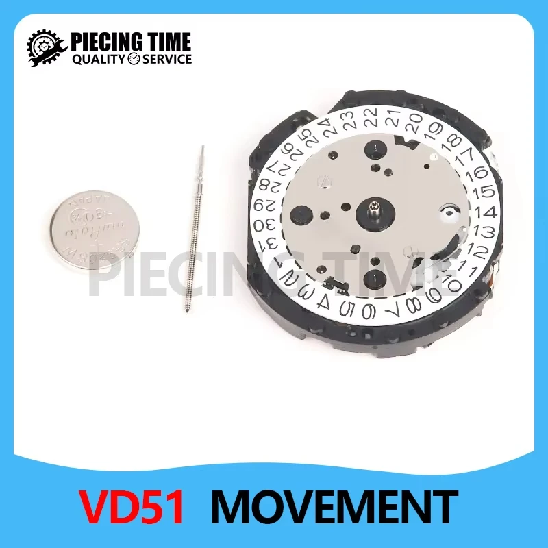 New Japanese VD51 Quartz Movement VD51C VD51B Multi Kinetic Energy Movement 5hands Watch Movement Replacement Parts
