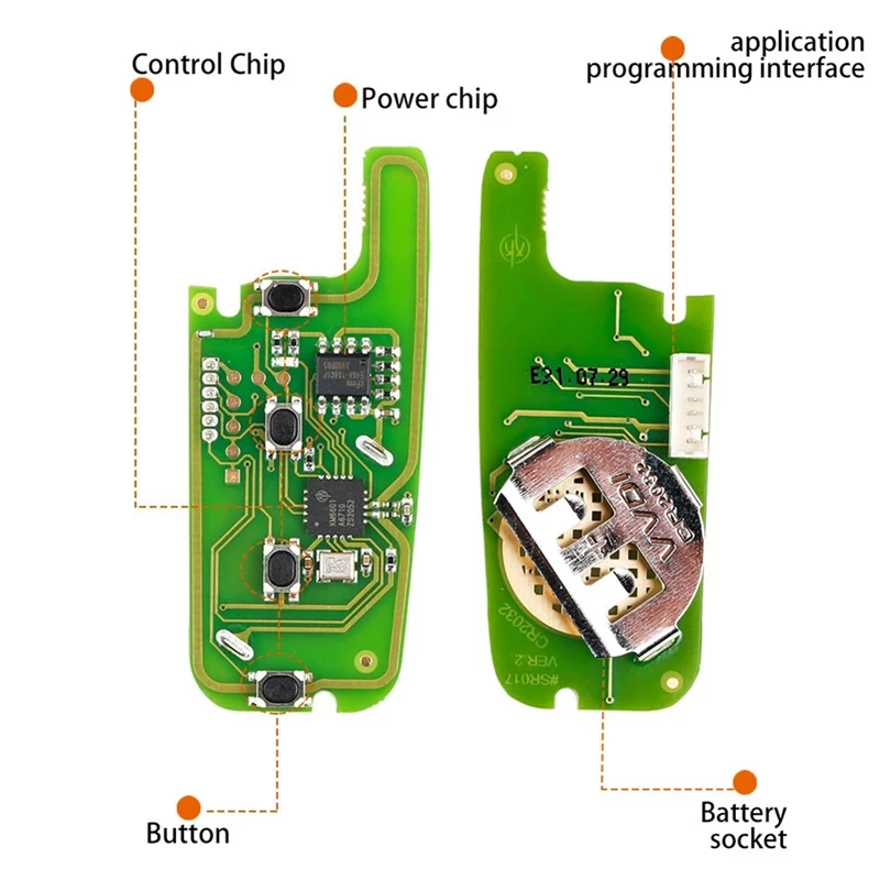 1 Piece For Xhorse XKFO01EN Car Remote Key Car Remote Smart Key Fob Flip 4 Button For Ford Style For VVDI Key Tool