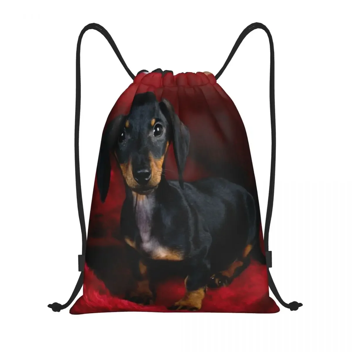 Bolsas de Dachshund con cordón personalizadas para entrenamiento, mochilas de Yoga para hombres y mujeres, salchicha, tejón, perro, deportes, gimnasio