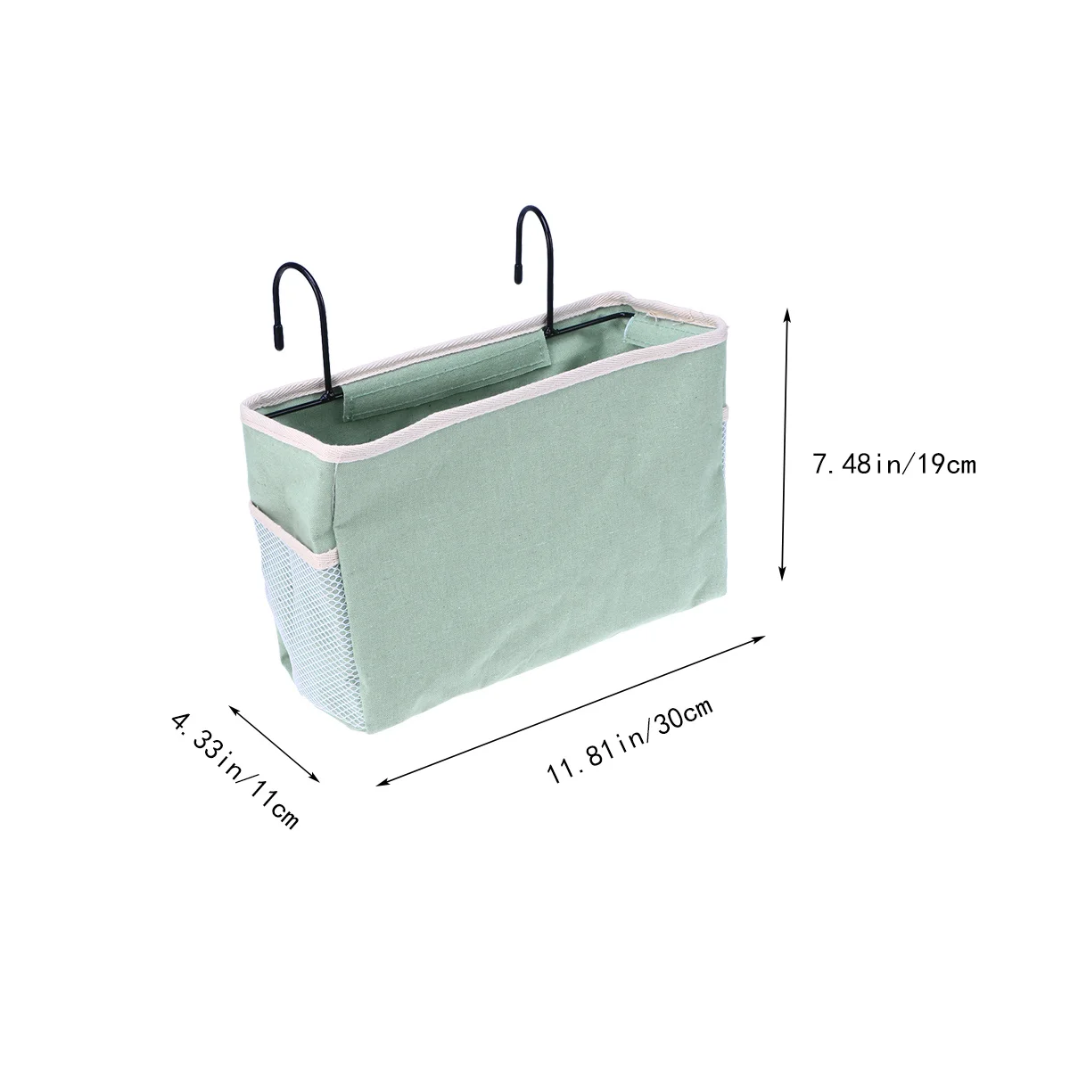 حقيبة تخزين بجانب السرير من القماش اللباد، منظم تعليق بسعة كبيرة لقضبان سرير السيارة وغرفة النوم والمستشفى #2