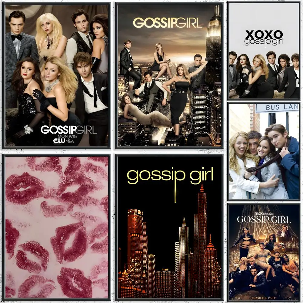 G-Gossip Girl TV Show Painting Calligraphy HD Canvas Poster Crease Free Waterproof All Space Wall Decor