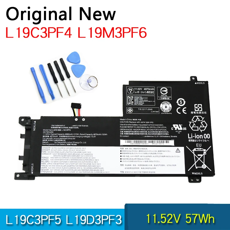 Batteria originale L19C3PF5 ll19c3pf4 L19M3PF6 per Lenovo Xiaoxin 15 15ARE 15IIL 15ITL Air 15 15ARE 15ITL 15ALC 2020 2021