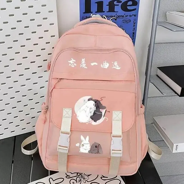 

Дышащая сетка, черный, белый, синий, розовый Grandmaster Of Demonic Cultivation, школьные сумки Mo Dao Zu Shi, рюкзаки для девочек, аниме-игры