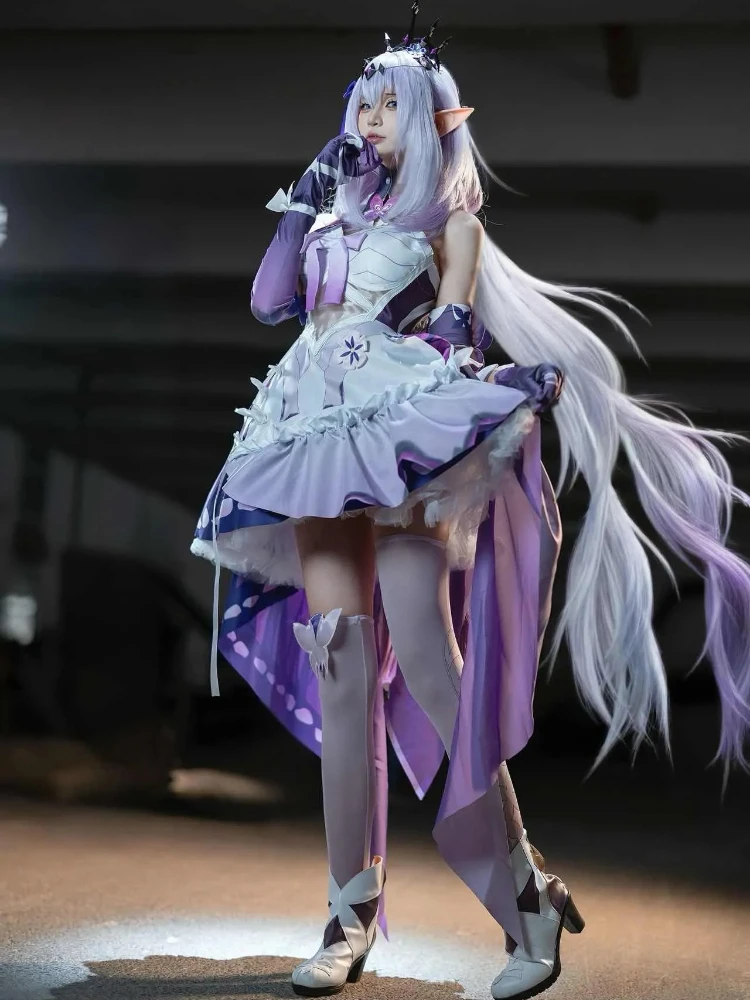 

ANIMECC in Stock XS-2XL Castorice Cosplay Hsr Anime Honkai Star Rail Cosplay Wig Halloween Party Outfits for Women