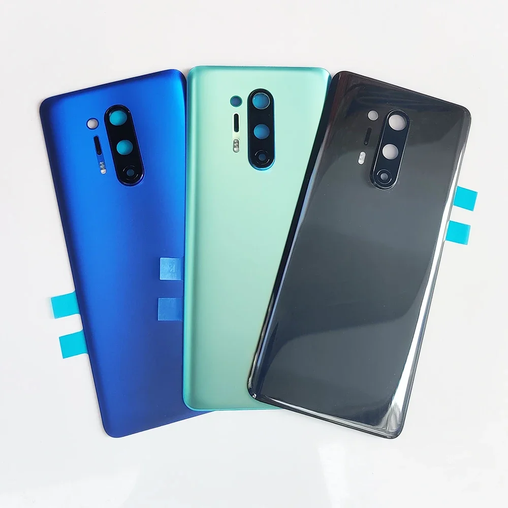 New back cover For OnePlus 8 Pro Back Door Replacement Battery Case, Rear Housing Cover With Camera Lens+ Adhesive