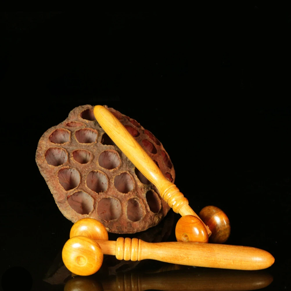 

4pcs Massage Roller Wooden Wheel Stick For Deep Tissue Full Body Relief Relaxation Yoga Recovery Tool Massaging Wheel