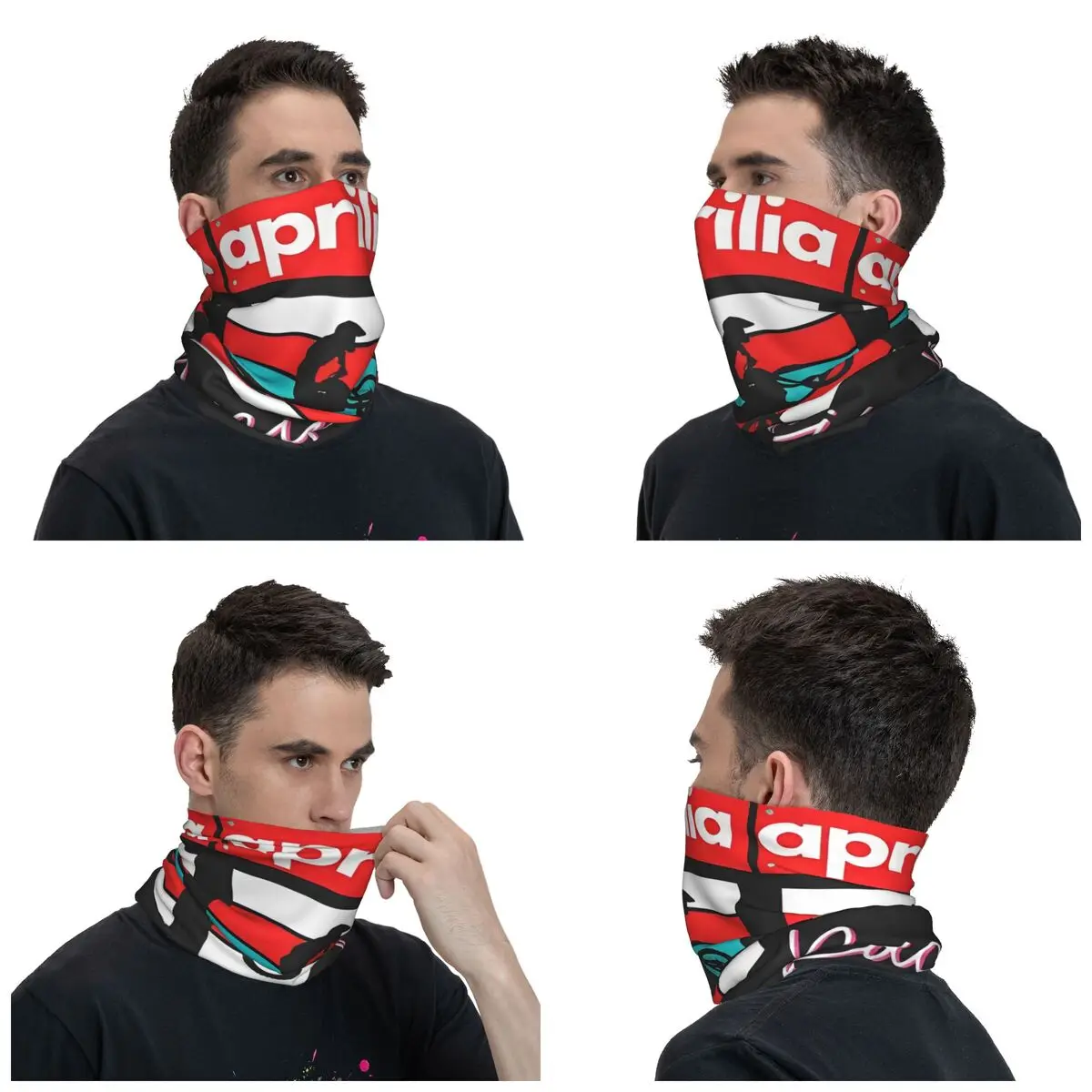 Masque de moto Aprilia Racing, cagoule punk, couvre-cou, couvre-visage, motif cagoule, mode, vélo, pêche, anti-UV