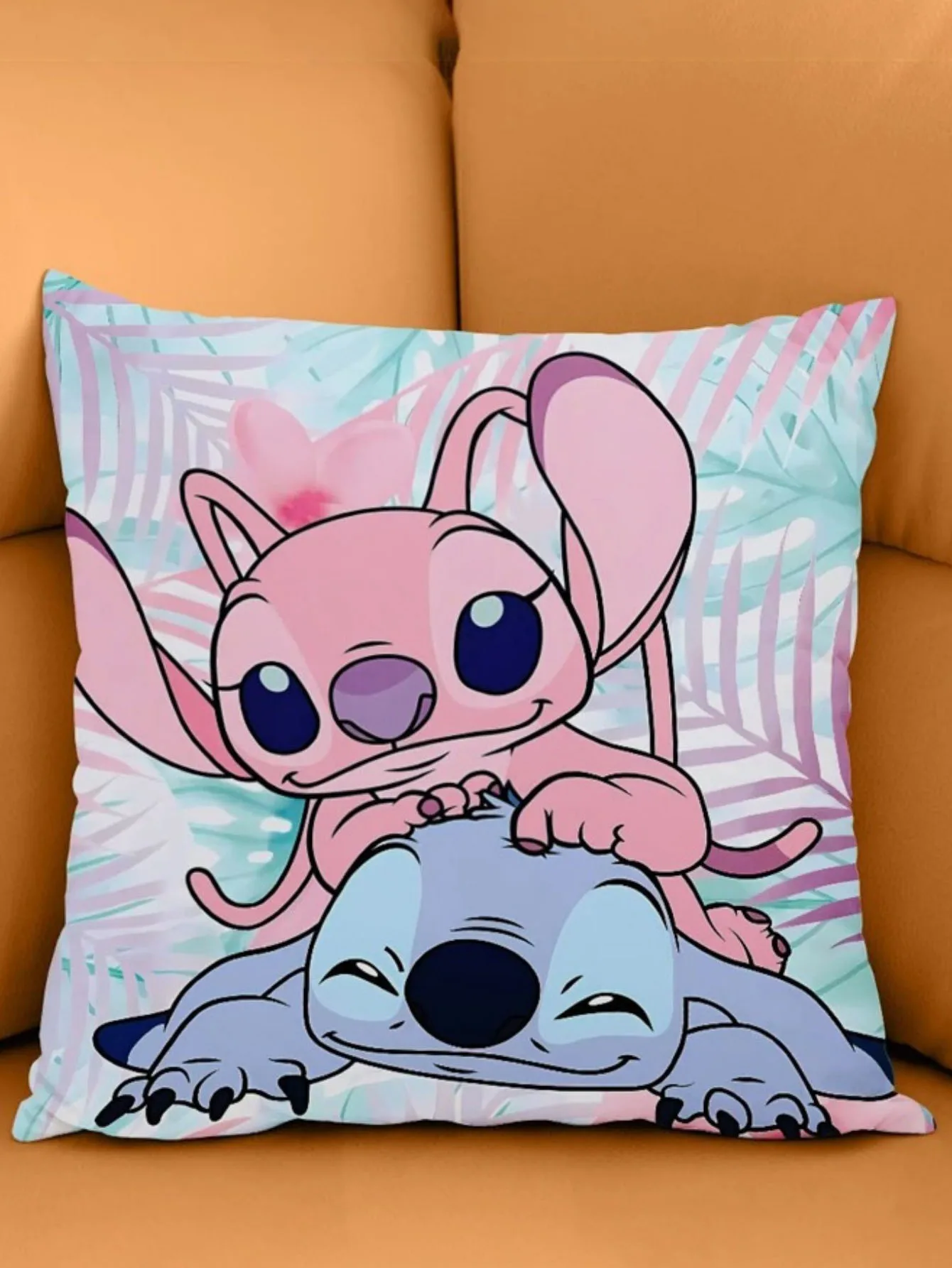 1개 애니메이션 피규어 스티치 양면 인쇄 베개 커버 귀여운 스티치 베개 베개 커버 14+ 방 인테리어 장식 크리스마스 선물