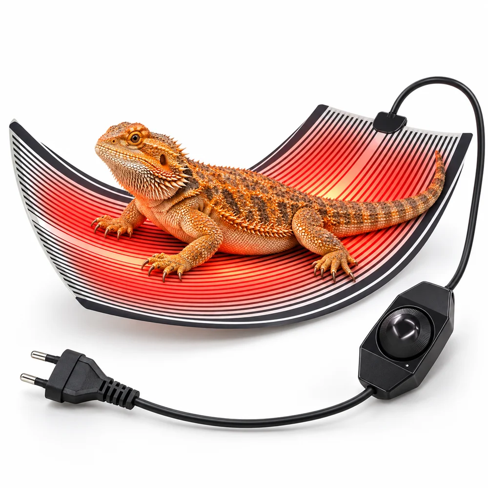 Reptile Heating Mat 5W 15W 25W 35W PET Graphene Heat Pad 0-40C Adjustable Terrarium Heat for Snake Lizard Gecko US EU UK AU Pads