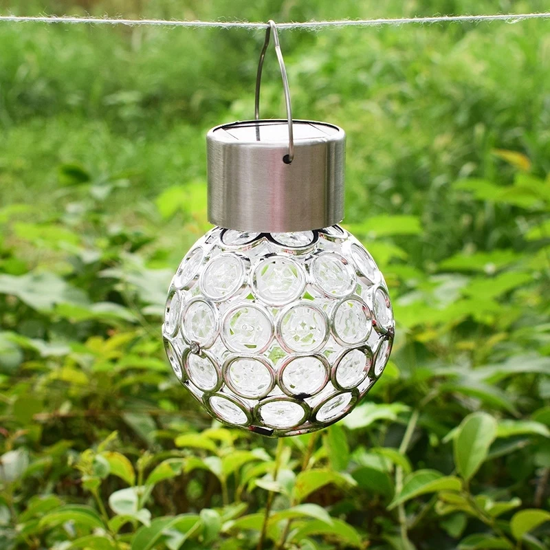 1/2/4pcs Solar LED Chandelier Lantern Waterproof Hollow Ball Outdoor Powered Garden Yard Decoration Festive Solar Light