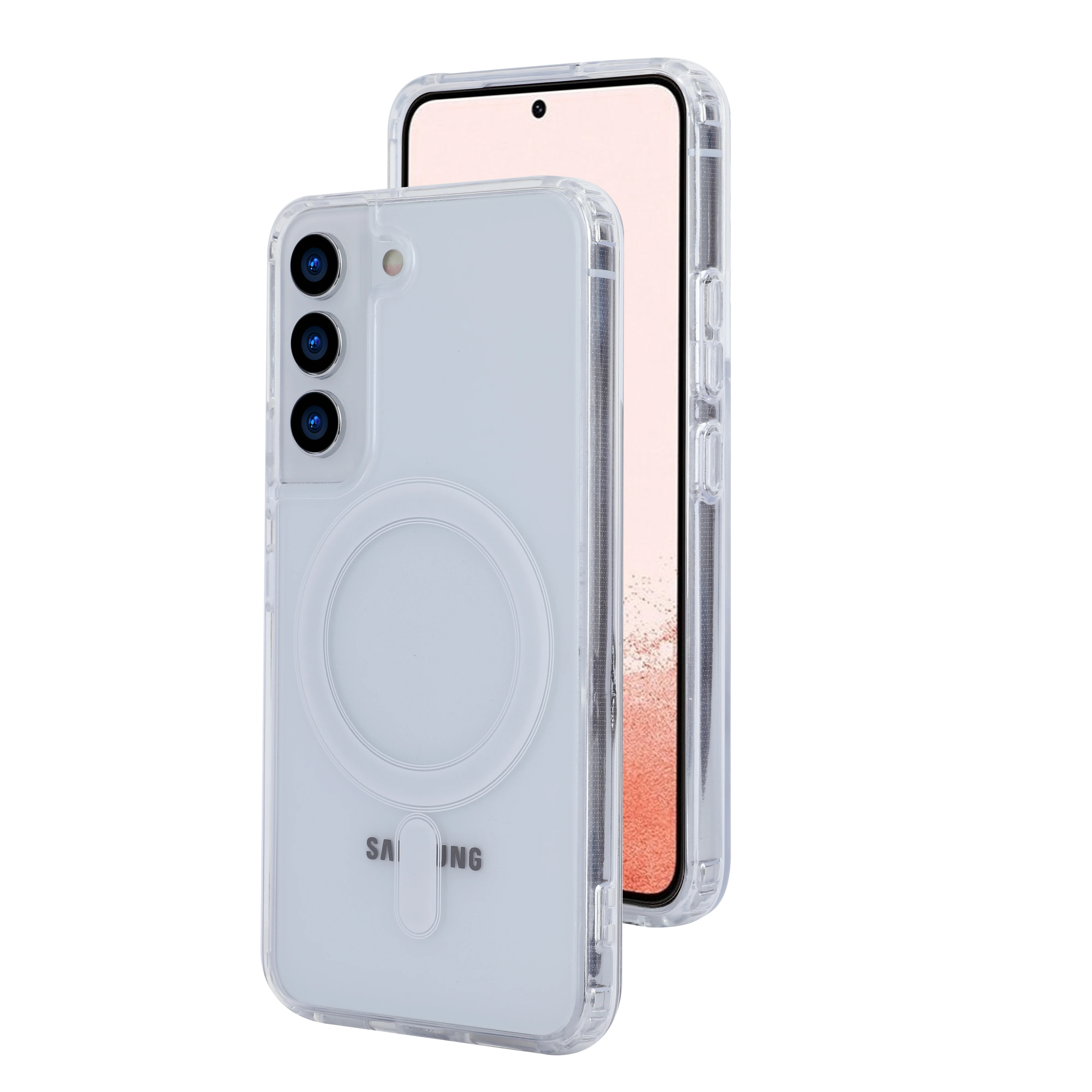 Magnetic Clear Transparent Case For Samsung Galaxy S25 S24 S23 S22 S21 S20 Plus Ultra FE Wireless Charging Shockproof Back Cover image 3