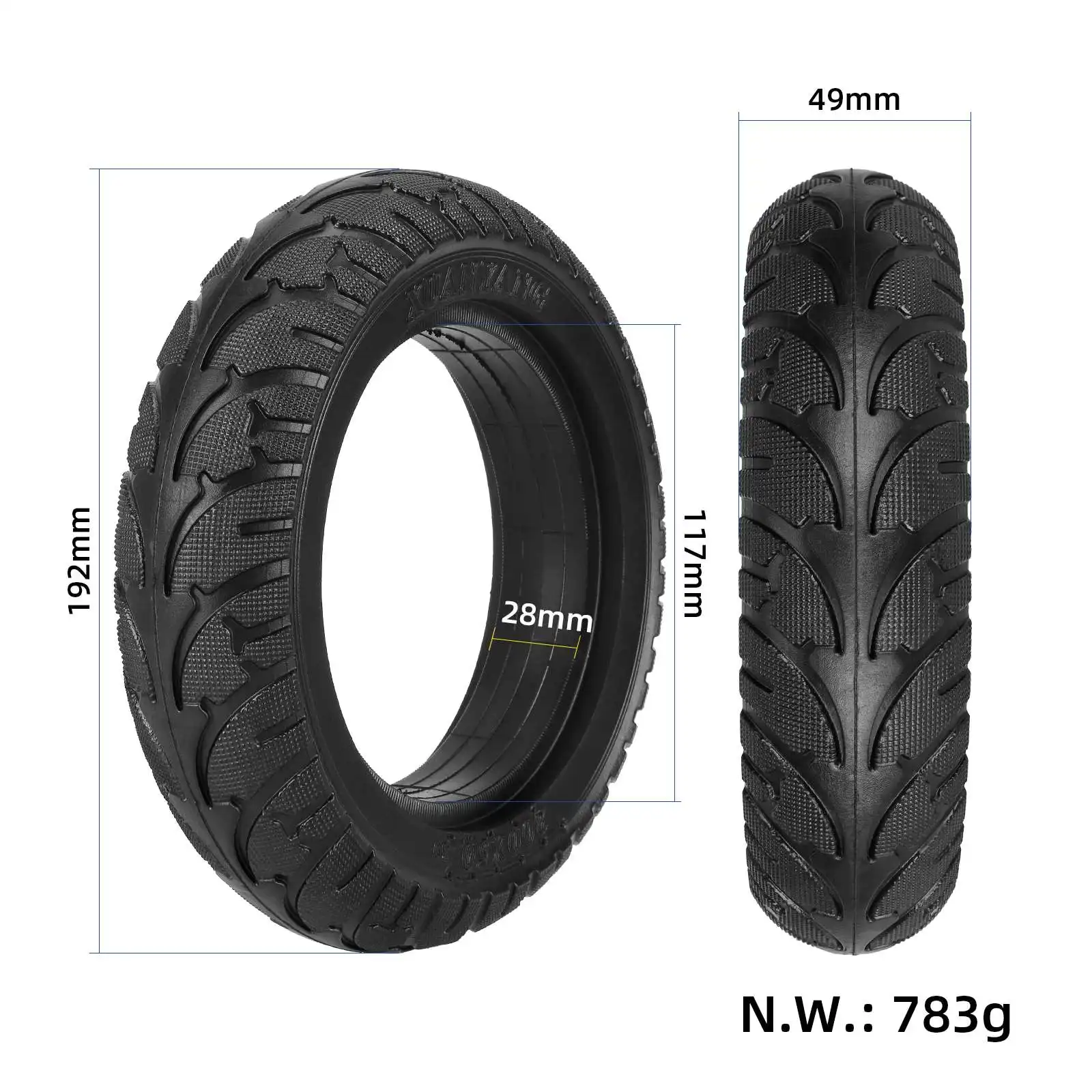 200*50 solid tires 8-inch tubeless tires 200*50 non-inflatable explosion-proof tires for electric scooters