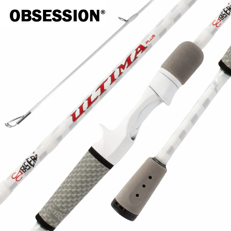 OBSESSION 1.98m 2.13m Spinning Casting 2 Section Fishing Rod Saltwater Baitcasting Rod For Bass Pike Fast Ultralight Lure Pole