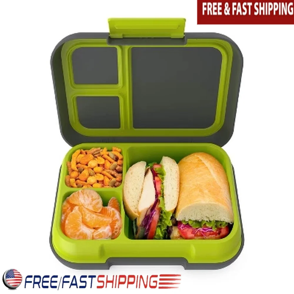 

Leak Proof Lunch Box with Removable Divider Dishwasher Safe Microwave Safe Easy Clean Big Kids Teens Active Lifestyle
