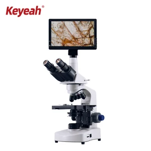 Microscópio biológico hd de laboratório profissional 40x-1600x campo escuro lightfield composto binocular triocular usb vga hdmi 10 principais vendas microscópio de campo escuro - №1