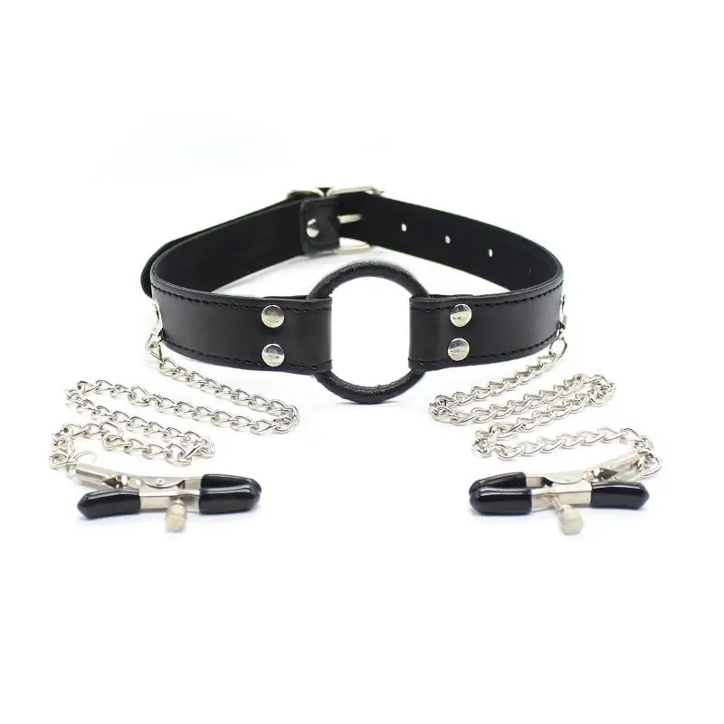 1Pc Leather Harness Bdsm Bondage Restraints Ball Gag Mouth Plug Toys for Women Men Gay Couples Fetish view 6