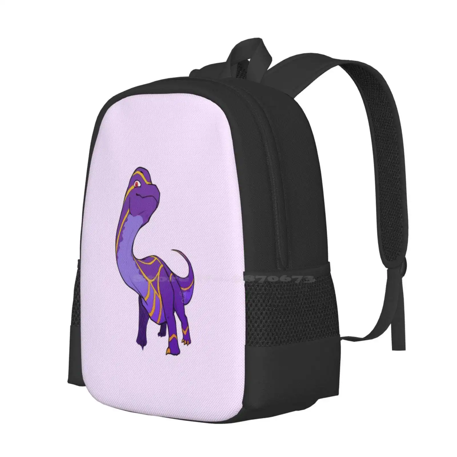 Long Purple Boi Hot Sale Schoolbag Backpack Fashion Bags Fighters Champions Brachiosaurus Dinosaur