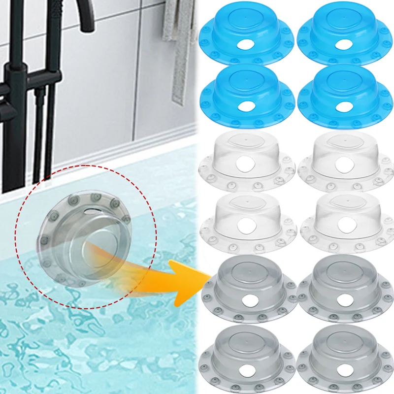 1/3pcs Bathtub Overflow Drain Cover Suction Cup Bathtub Anti-overflow Plug Reusable Kitchen Bathroom Sink Hole Basin Trim Plugs