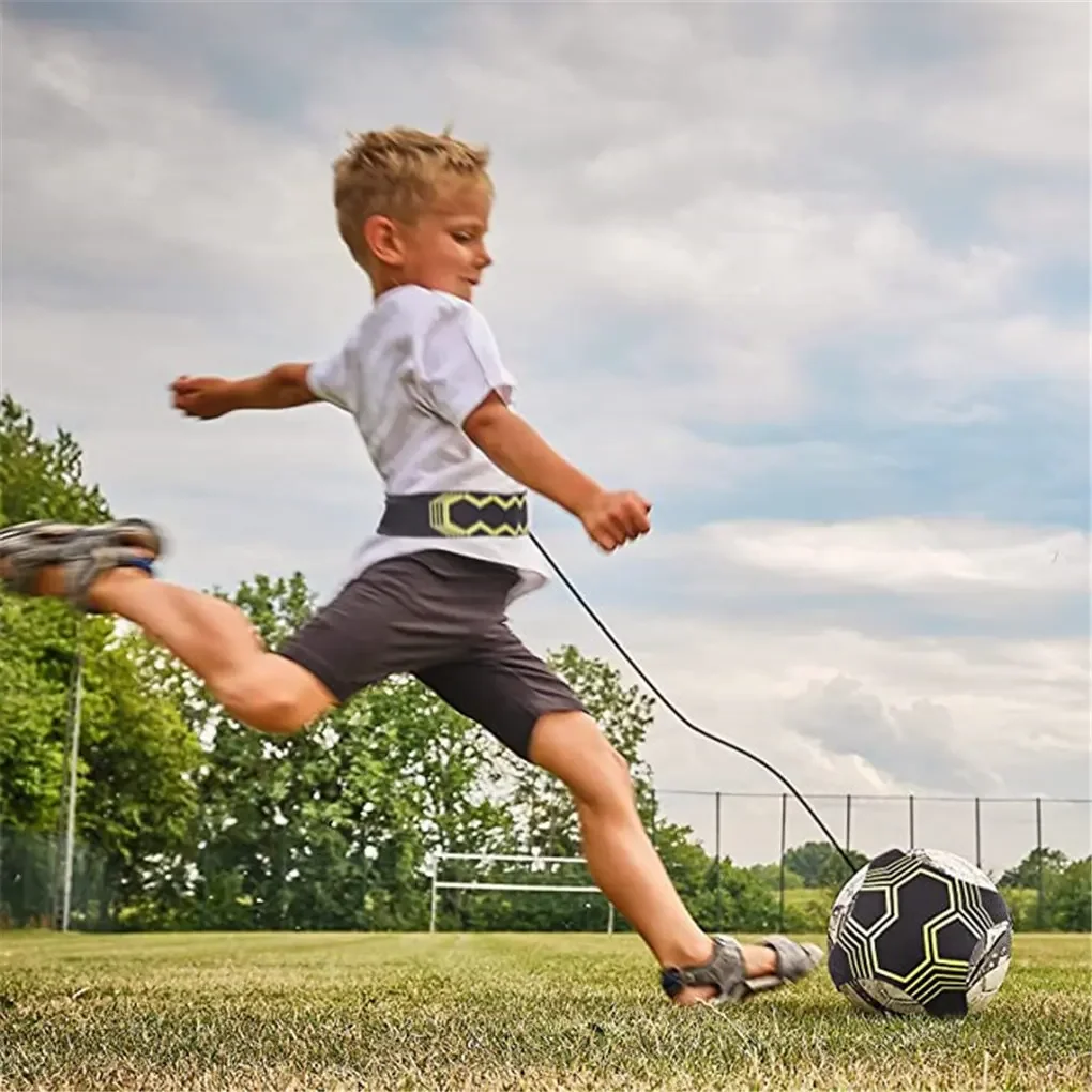 Soccer Ball Juggle Bags - Kids Football Training Equipment - Soccer Trainer Circle Belt - Solo Football Kick