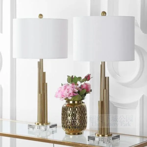 

New York Downtown Park Imports Hopper's Peugeot Gold Thread Modern Style Flowing Gold Decorative Table Lamps