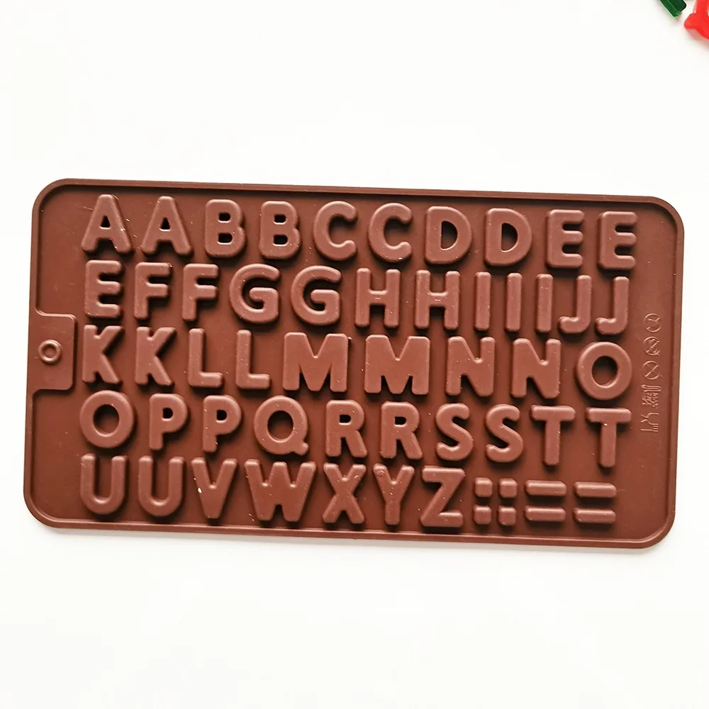 Silicone Silicone Mold 26 Letters Chocolate Numbers Cake Decoration Candy Jelly Gummies Cookie Cutter Kitchen Tools Accessories