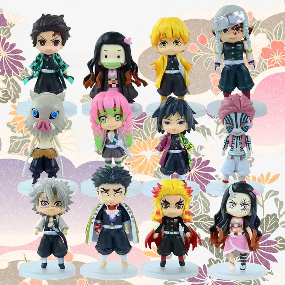 

Набор из 6 фигурок персонажей аниме «Истребитель демонов»: Камадо Танджиро, Нэзуко, Агатсума Зенитсу. Декоративные статуэтки из ПВХ.