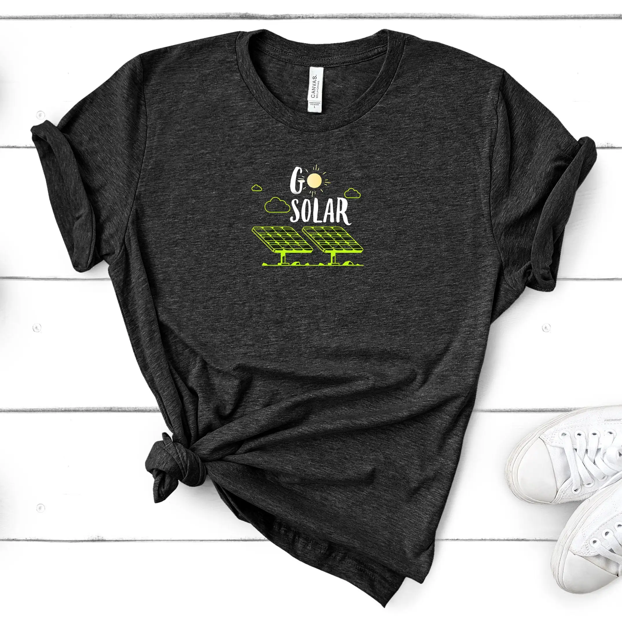 Solar Energy T Shirt Panels Go Funny Power Sustainable