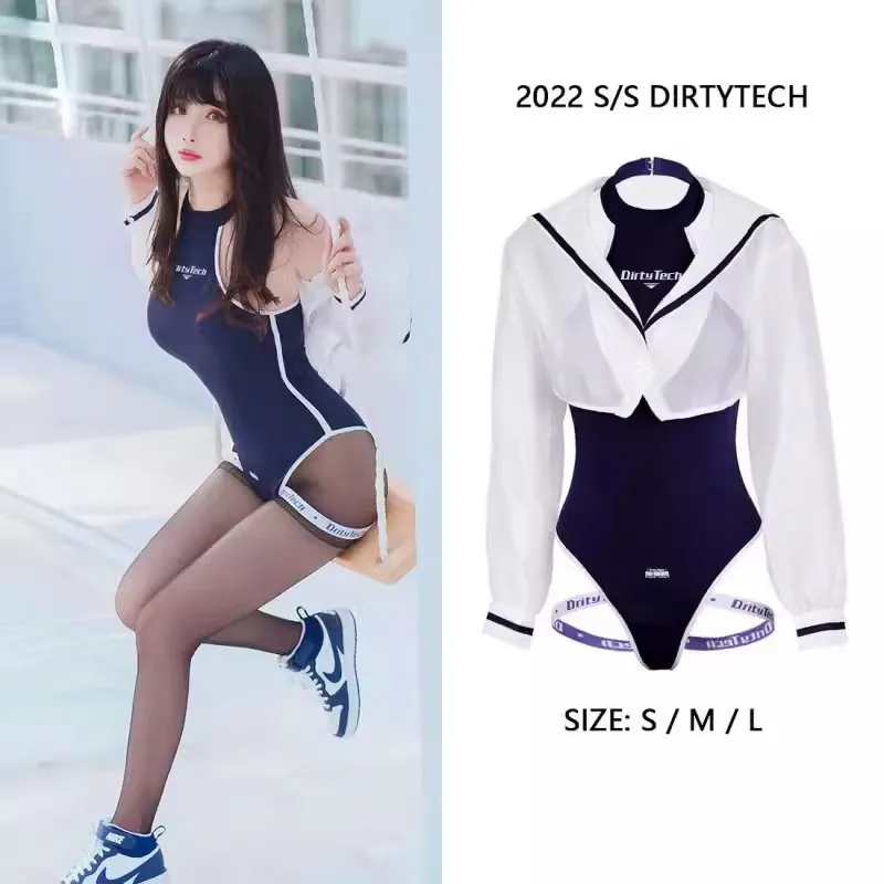 Sexy Cute Swimsuit Cosplay Costume Swimsuit Sexual Women Spa Suitwear Second Dimension JK Uniform Competitive Suit Two-piece Set