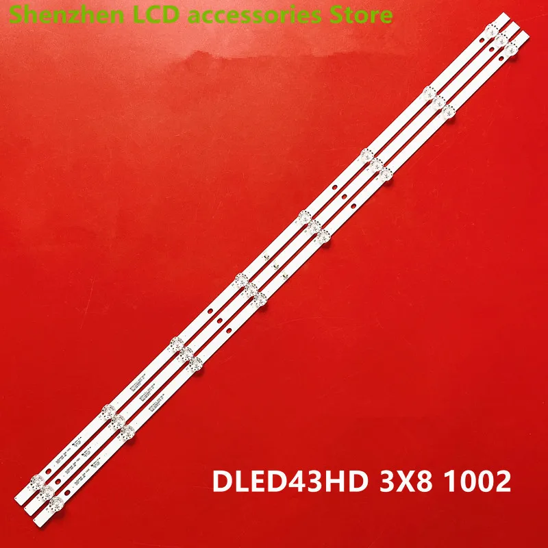 

LED backlight strip FOR Changhong 46D6 XC-1942 Light bar 43D9W DLED43HD 3X8 1002 Backlight 1004 1009 81.5CM 8LED 3V 100%NEW