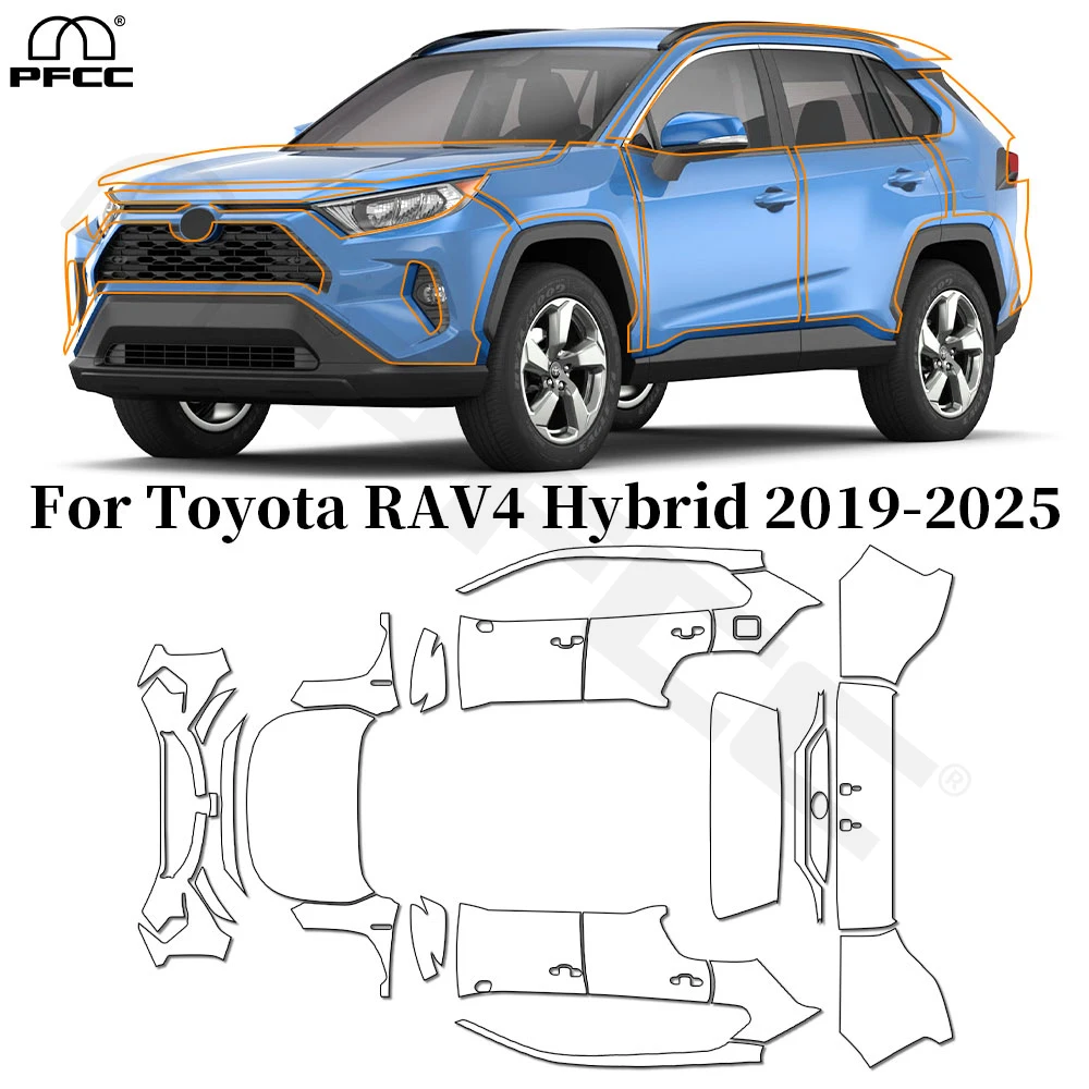 

For Toyota RAV4 Hybrid XA50 2019-2025 TPU Paint Protection Film Anti-scratch Pre-cut PPF Car Body Resistant Clear Bra Invisible