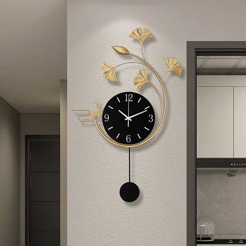 European Fashion Wall Clock Nordic Art Minimalist Restaurant Silent Wall Watch Creative Large Bistro Wanduhr Room Decorations