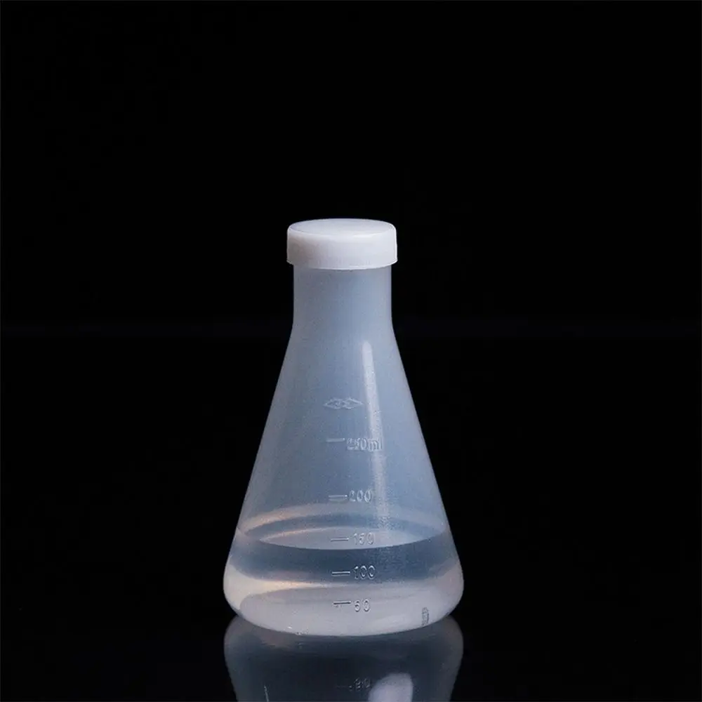 50ml/100ml/250ml/500ml Plastic Erlenmeyer Flask Plastic With Screw Lid Lab Beaker Scaled Measuring Plastic Beaker