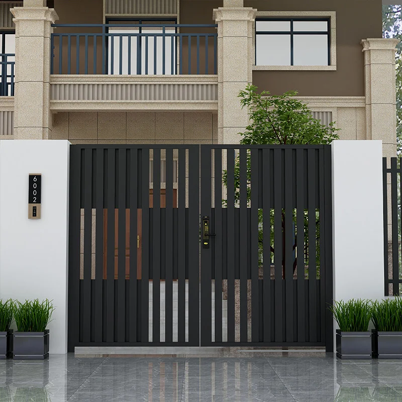 

Customized by the Manufacturer, Modern Outdoor Security Fence for the Courtyard and Aluminum Gate