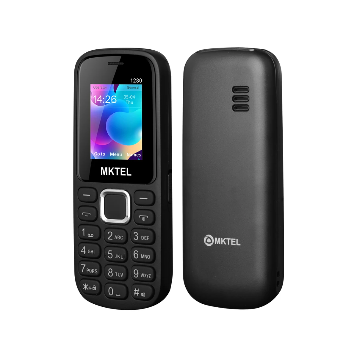 MKTEL 1280 Feature Phone Strong Torch 1.77" Display Dual SIM Dual Standby MP3 MP4 Radio Bluetooth GPRS 800mAh Battery
