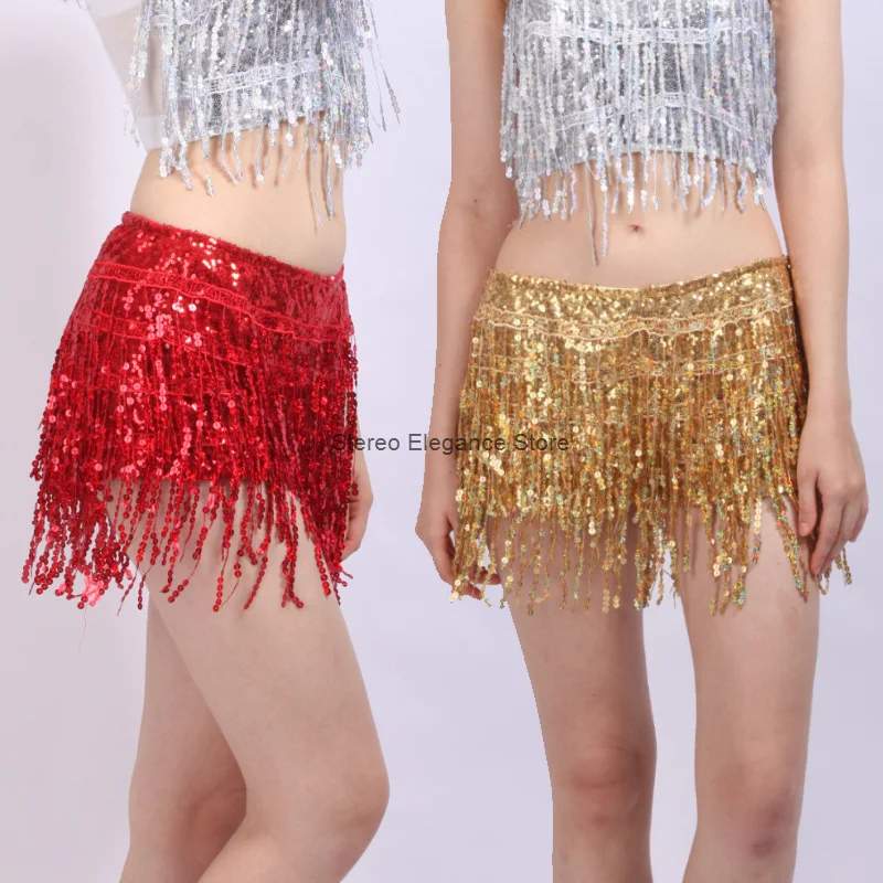 Halloween Belly Dance Costume Tassel Sequin Shorts Jazz Dance Pants Club Nightclub Bar Flash Shorts Carnival Indian Sexy