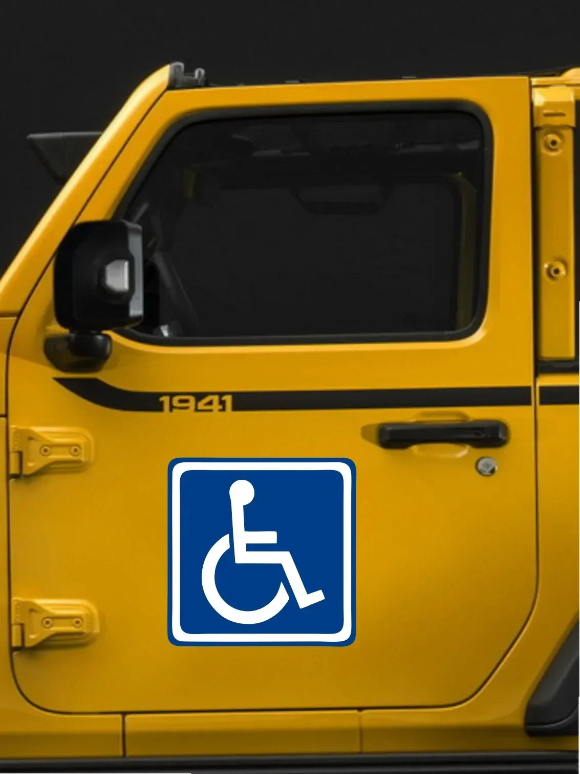 Personality Decals for disabled driving vehicles Disabled sign Parking sticker PVC sticker, 10cm