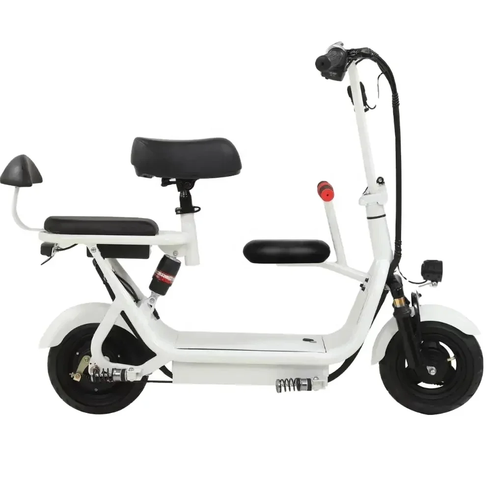 Factory Wholesale 12 inch three seats Adult Lithium Battery power Electric Bicycle Trolley e bike for men women and kid