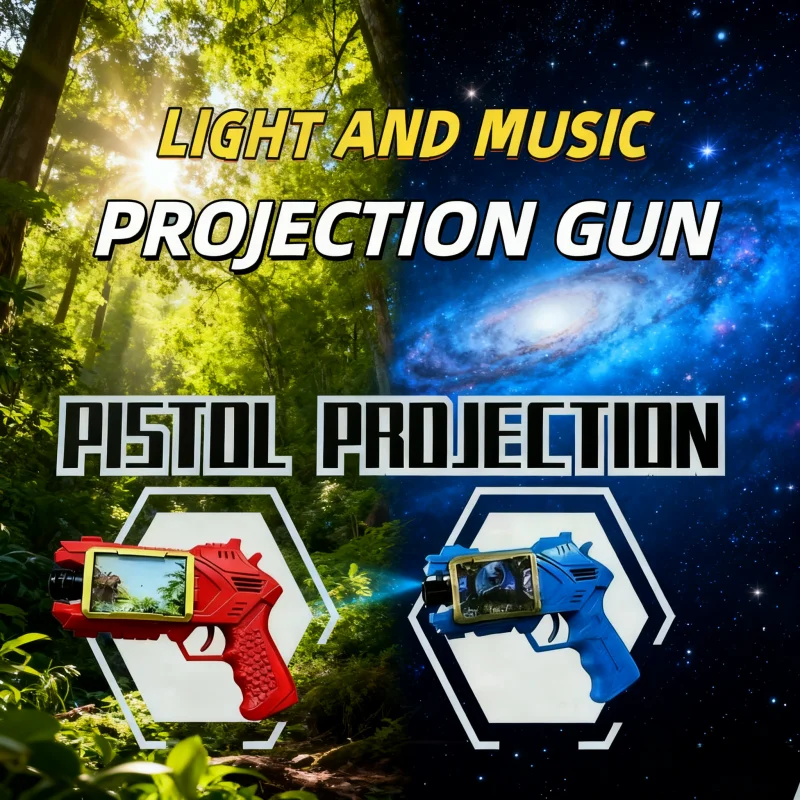 مسدس إسقاط ديناصور السماء المرصعة بالنجوم للأطفال، لعبة باعثة للصوت، هدية لتعبئة العلوم، لعبة تعليمية وقت النوم