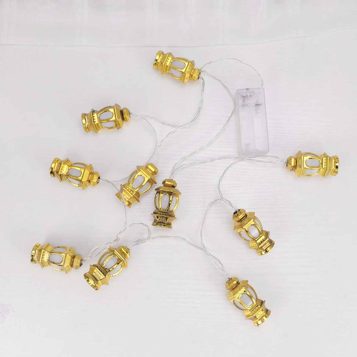 

Muslim Eid -fitr LED 3D Lanterns Lights String for Decor Use colorful Light 1.65m 10 Bulbs Style Without
