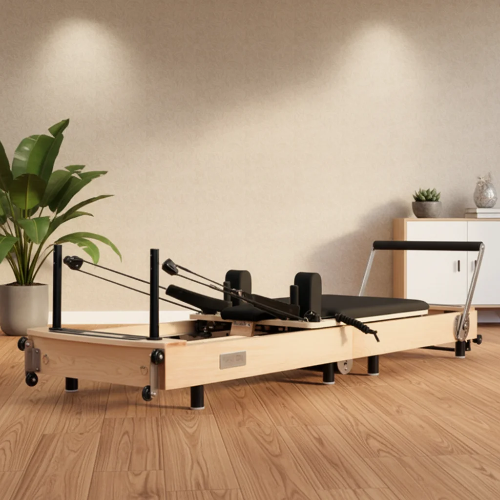 

High-quality Oak Praties Core Bed Natural Wood Color Space Suits Any Decor Suitable for Professional Prati Fitness Centers.