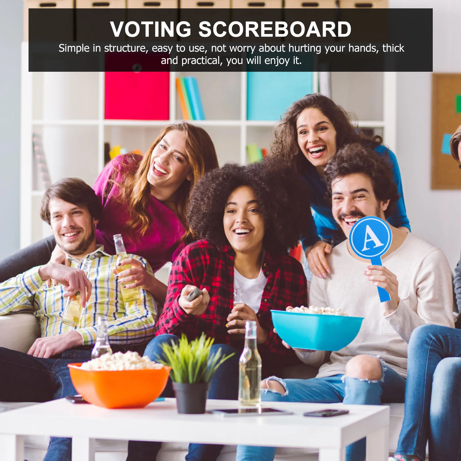 4 قطعة لوحات النتائج المحمولة الجاف محو المجاذيف جانب واحد فارغة لوحات الكتابة للقاضي ألعاب التصويت الفصول الدراسية قابلة لإعادة الاستخدام #6