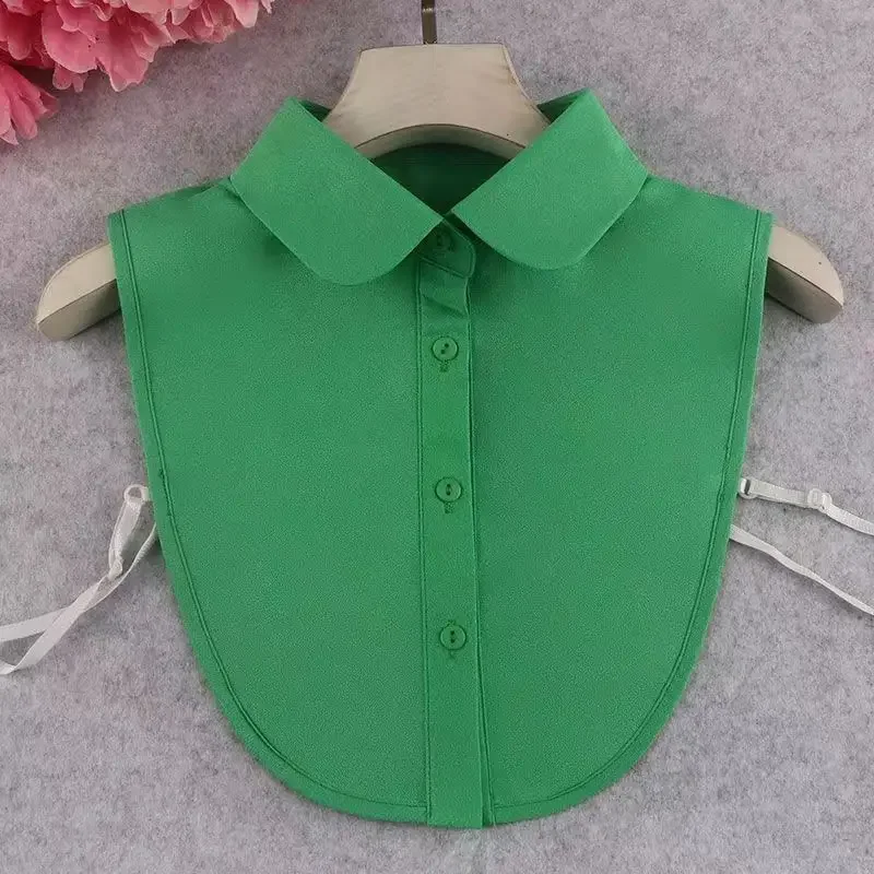Kerah palsu warna-warni 42 gaya, untuk kemeja, kerah dapat dilepas, blus kerah Solid, Atasan Pria wanita, pakaian atasan anak perempuan putih